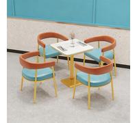 KIBONCY Juego de Muebles Catering Ligeros Lujo: Asientos Cabina, mesas for asadores, sillas for Hamburguesas y té con Leche for cafetería Occidental Restaurante Hot Pot(Set2)