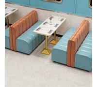 KIBONCY Juego de Muebles Catering Ligeros Lujo: Asientos Cabina, mesas for asadores, sillas for Hamburguesas y té con Leche for cafetería Occidental Restaurante Hot Pot(Set5)