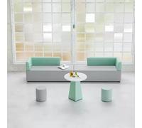 KIBONCY Juego de salón de Oficina pequeño y Moderno, sofá de Cuero con Mesa de Centro, Perfecto for recepción compacta, negociación con Clientes, Sala de Descanso Creativa, Estilo contemporáneo(D)