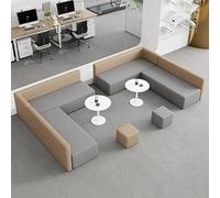 KIBONCY Juego De Salón Modular con Mesas De Centro - Mobiliario De Recepción Comercial For Oficina, Centro De Formación, Salón De Coworking - Tela Duradera, Madera Maciza(D)
