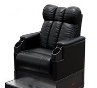 KIBONCY Juego de sillas Billar Alta Gama for espectadores: sofá un Solo Poste con reposa Tacos Integrados y Mesa Centro for el salón torneos del Joe's Pool Club(Single Sofa)