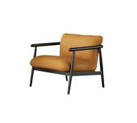KIBONCY Juego De Sofá Individual Vintage De Estilo Italiano con Tapicería De Polipiel, Estructura De Acero Al Carbono Y Mesa con Textura De Mármol For Cafetería(Chair,C)