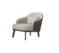 KIBONCY Juego De Sofá Moderno con Mesa, Tela Transpirable Y Piel Sintética, Patas De Madera, Tablero De Piedra For Vestíbulo De Hotel, Cafetería, Recepción De Oficina, Salón(Chair,D)