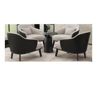 KIBONCY Juego De Sofá Moderno con Mesa, Tela Transpirable Y Piel Sintética, Patas De Madera, Tablero De Piedra For Vestíbulo De Hotel, Cafetería, Recepción De Oficina, Salón(Set2,C)