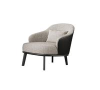 KIBONCY Juego De Sofá Moderno con Mesa, Tela Transpirable Y Piel Sintética, Patas De Madera, Tablero De Piedra For Vestíbulo De Hotel, Cafetería, Recepción De Oficina, Salón(Chair,C)