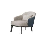 KIBONCY Juego De Sofá Moderno con Mesa, Tela Transpirable Y Piel Sintética, Patas De Madera, Tablero De Piedra For Vestíbulo De Hotel, Cafetería, Recepción De Oficina, Salón(Chair,B)