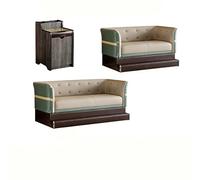 KIBONCY Juego de sofá y Mesa Centro Minimalista Italiano for Sala Billar, Verde Fresco, sillas reclinables Individuales/Dobles for, múltiples Combinaciones Disponibles(Set3)