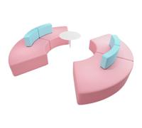 KIBONCY Juego de sofás curvos modulares Modernos, Asientos de Espuma Suave for área de Espera for jardín de Infantes, Estudio de Danza, Sala de Arte, vestíbulo y área de recepción(13)