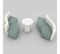 KIBONCY Juego de sofás de recepción en Forma de S con Mesa, Muebles de Oficina Modernos for área de Espera del Centro de Capacitación, Asientos de salón asimétricos Creativos, fácil de Montar(B)