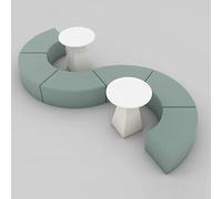 KIBONCY Juego de sofás de recepción en Forma de S con Mesa, Muebles de Oficina Modernos for área de Espera del Centro de Capacitación, Asientos de salón asimétricos Creativos, fácil de Montar(C)