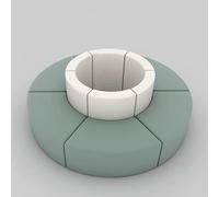 KIBONCY Juego de sofás de recepción en Forma de S con Mesa, Muebles de Oficina Modernos for área de Espera del Centro de Capacitación, Asientos de salón asimétricos Creativos, fácil de Montar(D)