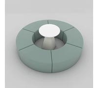 KIBONCY Juego de sofás de recepción en Forma de S con Mesa, Muebles de Oficina Modernos for área de Espera del Centro de Capacitación, Asientos de salón asimétricos Creativos, fácil de Montar(A)