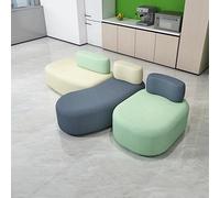 KIBONCY Juego de sofás de Tela for el área del vestíbulo - Asientos creativos de Forma única for Sala de Espera, recepción de Oficina o Sala de Descanso - Unidades modulares Que ahorran Espacio(B)
