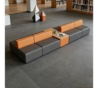 KIBONCY Juego de sofás modulares Modernos, Juego de Asientos Tipo Banquete Modular, for Sala de Estudio, Centro de Asientos de salón de Tela Moderno for librería y vestíbulo(E)