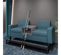 KIBONCY Juego de sofás salón Sala Billar Lujo: sofá Especial Ocio for con Mesa Centro otomana y Multifuncional, combinación Muebles for área Descanso Juegos(Lake Blue,Style B 2 Seater)