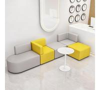 KIBONCY Juego De Sofás Seccionales Curvos Modulares, Sofá De Recepción Redondo con Mesa Auxiliar, Muebles De Espera Comerciales For Vestíbulo De Oficina, Biblioteca(C)