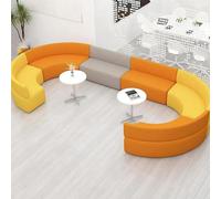 KIBONCY Juego De Sofás Seccionales Curvos Modulares, Sofá De Recepción Redondo con Mesa Auxiliar, Muebles De Espera Comerciales For Vestíbulo De Oficina, Biblioteca(G)