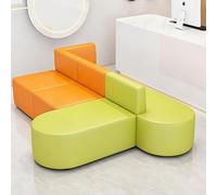 KIBONCY Juego De Sofás Seccionales Curvos Modulares, Sofá De Recepción Redondo con Mesa Auxiliar, Muebles De Espera Comerciales For Vestíbulo De Oficina, Biblioteca(A)