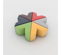 KIBONCY Juego de taburetes Modernos en Forma de V, Asientos modulares de Tela for instituciones de formación, recepción, Sala de Espera y Espacio Comercial Creativo(C)