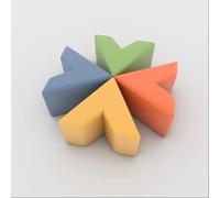 KIBONCY Juego de taburetes Modernos en Forma de V, Asientos modulares de Tela for instituciones de formación, recepción, Sala de Espera y Espacio Comercial Creativo(E)