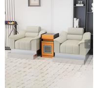 KIBONCY Juego Moderno de sillas for espectadores de Billar con Mesa Auxiliar, sofá de salón de Cuero PU for Sala de Juegos, Sala de Mesa de Billar(A)