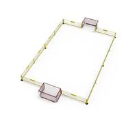 KIBONCY Kindergarten Soccer Field Fence Set, Foldable Football Barrier Net with Stable Stands, for Kids Group Sports Activities(9x4.5m)