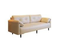 KIBONCY Leather Business Sofa and Coffee Table Set uton Bed, Sleeper, Small Couch with Storage Adjustable Armrests Pillows,for Living Room, Bedroom(E,170cm)