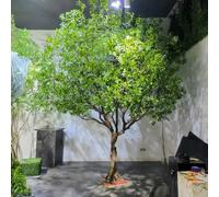 KIBONCY Lifelike Oversized Fake Tree, Metal Internal Frame Artificial Canopy, Anti-Fade Green Leaves Faux for High-End Villa, Salon and Office(1mx0.8m)