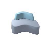 KIBONCY Light Blue & Gray Modular Office Sofa Set,Reconfigurable System Stain-Resistant Seating for Hospitality(120x100cm)