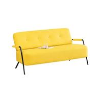 KIBONCY Love Seat Mini Couch Small Settee Loveseat Bench for Living Room, Modern Accent Chairs, Mid-Century Armchair PU Leather Chair(D,145cm)