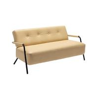 KIBONCY Love Seat Mini Couch Small Settee Loveseat Bench for Living Room, Modern Accent Chairs, Mid-Century Armchair PU Leather Chair(E,125cm)