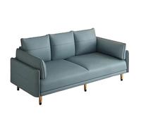 KIBONCY Loveseat Modern Sofa with Wooden Legs for Living Room Faux Leather Couch Convertible Bed 3-in-1,for Bedroom &, Office(A,252cm)
