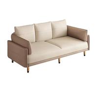 KIBONCY Loveseat Modern Sofa with Wooden Legs for Living Room Faux Leather Couch Convertible Bed 3-in-1,for Bedroom &, Office(D,72cm)