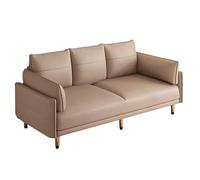 KIBONCY Loveseat Modern Sofa with Wooden Legs for Living Room Faux Leather Couch Convertible Bed 3-in-1,for Bedroom &, Office(C,132cm)