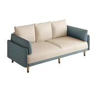 KIBONCY Loveseat Modern Sofa with Wooden Legs for Living Room Faux Leather Couch Convertible Bed 3-in-1,for Bedroom &, Office(B,252cm)