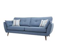 KIBONCY Loveseat Sofa, Mid Century Modern Decor Love Seat Sofas and Couches Comfy Linen with Spring Cushion, Solid Wood Frame, for Bedroom(1,1.9m)
