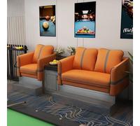 KIBONCY Luxury Billiard Hall Sofas Booths Set Upholstered Viewing Chair with Side Table Heavy-Duty Game Room Seating for Pool(H)