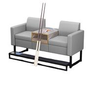 KIBONCY Luxury Billiard Lounge Sofa, Modern Viewing Couch with Built-in Side Table & Cup Holder, Soft Upholstered Seat for Pool Hall & Game Center(G)
