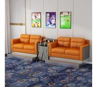 KIBONCY Luxury Billiard Room Viewing Couch Set, Heavy-Duty Upholstered Pool Hall Seating, Modern Game Sofa with Metal Footrest(F)