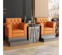 KIBONCY Luxury Diamond Tuft Pool Spectator Sofa, Billiard Watching Chair, Scratchproof Faux Leather Seating for Professional(A)