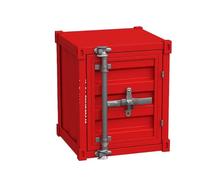 KIBONCY Mesa Auxiliar, Gabinete De Contenedor Viento Industrial Mesita Noche Hierro con Cerradura Combinación, Estilo Mesas Auxiliares For Dormitorio Sala Estar(Red)