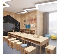 KIBONCY Mesa Colgante de Madera Maciza for Juguetes, mesas artesanales Creativas for jardín de Infancia, Centro de formación, vestíbulo y Sala de Espera.(A2)