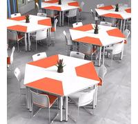 KIBONCY Mesa de conferencias móvil con Ruedas silenciosas for capacitación, Moderna Mesa Plegable abatible, mesas de reuniones con Ruedas, Ideal for seminarios de Oficina.(A7)