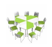 KIBONCY Mesa de conferencias móvil con Ruedas silenciosas for capacitación, Moderna Mesa Plegable abatible, mesas de reuniones con Ruedas, Ideal for seminarios de Oficina.(A5)