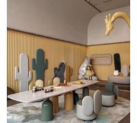 KIBONCY Mesa de Madera Maciza for Juguetes, Escritorio Creativo, mesas for jardín de Infancia, Centro de formación, vestíbulo, Sala de Espera(A1)