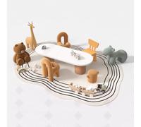 KIBONCY Mesa Suspendida De Suelo For Oficina De Ventas, Juego De Mesa De Madera Maciza con Forma Especial For Jardín De Infancia(A2)