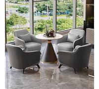 KIBONCY Mesa y Silla de recepción de Lujo Ligeras y Elegantes for Oficina, reuniones, balcón, Muebles de Ocio(B,80cm)