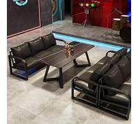 KIBONCY Mesas y sillas industriales de Bar de Viento Qing Bar música Bar Tarjeta sofá Barbacoa café Bistro sofá Comercial(Six-Person Combination)