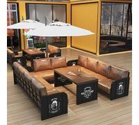 KIBONCY Mesas y sillas industriales de Bar de Viento Qing Bar música Bar Tarjeta sofá Barbacoa café Bistro sofá Comercial(Deep U Combination)