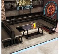 KIBONCY Mesas y sillas industriales de Bar de Viento Qing Bar música Bar Tarjeta sofá Barbacoa café Bistro sofá Comercial(Long U Combination)